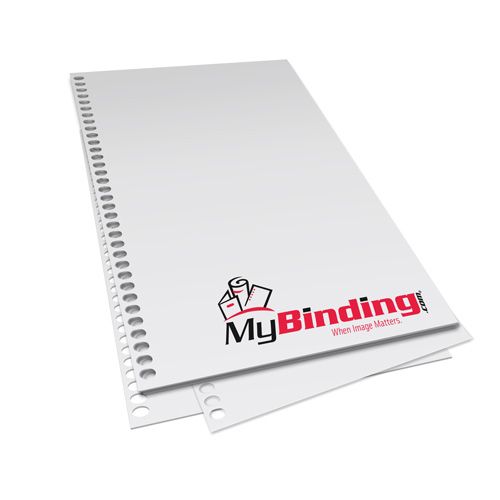 5.5" x 8.5" 24lb 4:1 Coil 34-Oval Hole Pre-Punched Binding Paper - 250 Sheets Image 1
