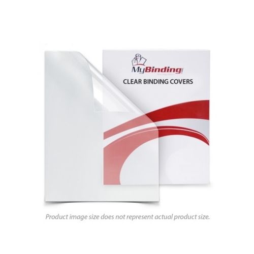 8" x 8" Clear Binding Covers - 100pk, featuring durable transparent sheets ideal for protecting documents and enhancing presentations.
