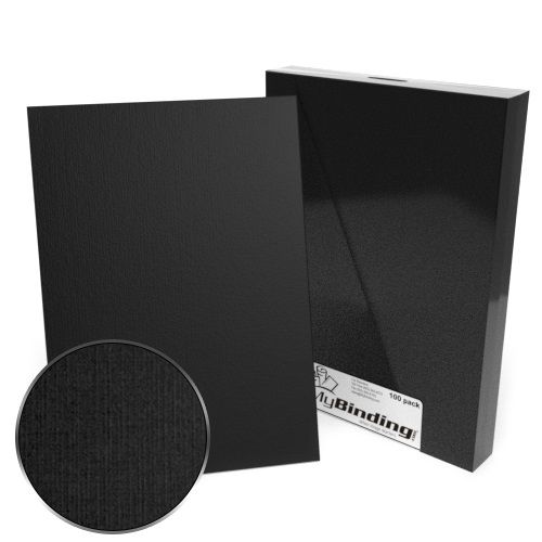 A4 Size Linen Binding Covers in black, showcasing a textured finish and professional look for document binding.