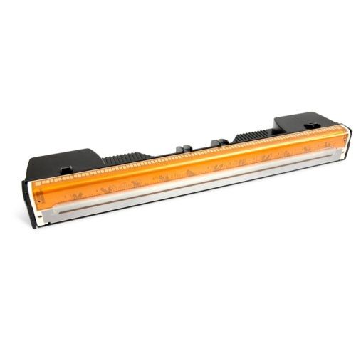 Afinia Label L701/L801/L801 Plus replacement printhead featuring a sleek black design with an orange print head bar, designed for high-quality inkjet label printing.