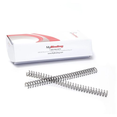 Black 7/16 Inch 3:1 Pitch Twin Loop Wire - 100pk Image  6