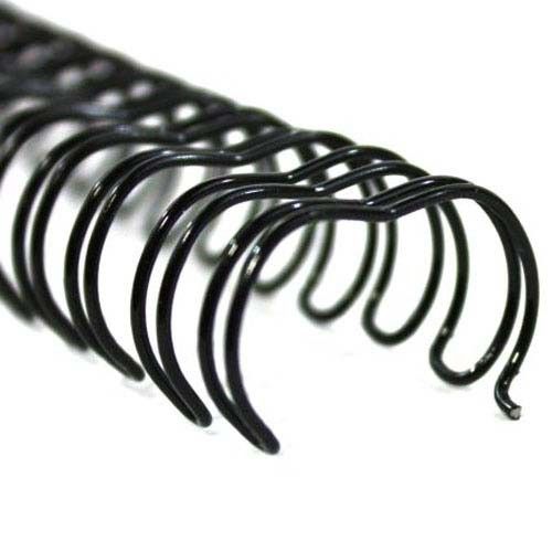 Close-up view of Black Spiral-O 19 Loop Wire Binding Combs, showcasing their durable metal construction and precise loop design.