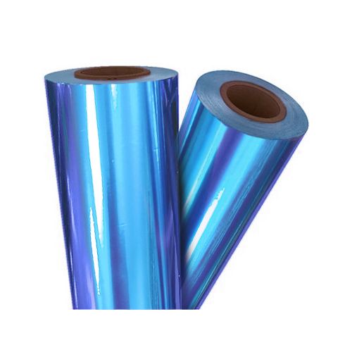 Medium Blue Metallic 8 Inch x 100' Laminating Foil Image 1