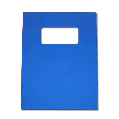 Blue Leather Grain 8.75 Inch x 11.25 Inch Poly Covers With Windows (50 sets) Image 1