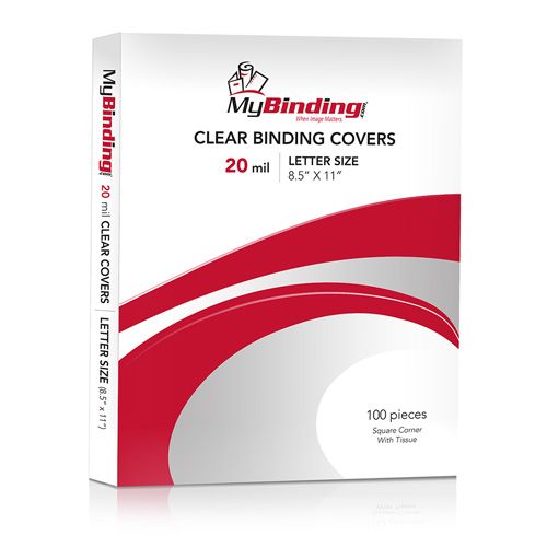 20mil Mega Heavy Duty 8.5 Inch x 11 Inch Clear Covers - 100pk Image 1