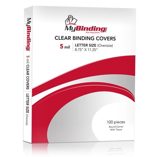 5mil Crystal Clear 8.75 Inch x 11.25 Inch Oversize Covers - 100pk Image 1