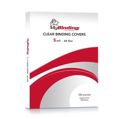 5mil Crystal Clear A4 Size Binding Covers -100pk Image 1