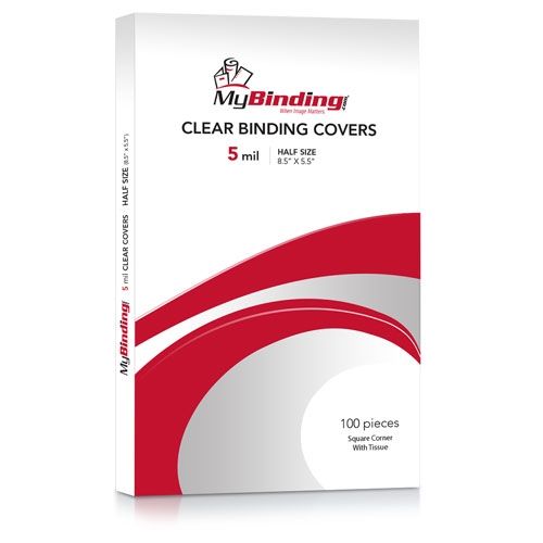 5mil Crystal Clear 8.5 Inch x 5.5 Inch Half Size Covers - 100pk Image 1