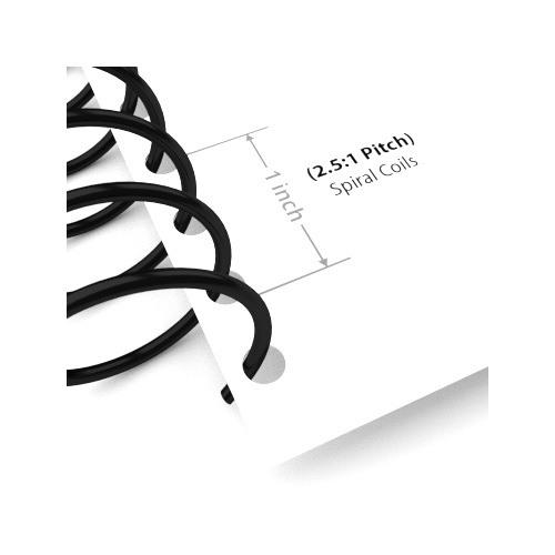 2.5:1 Pitch Spiral Binding Coil - 100pk Image 1