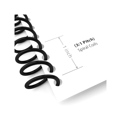 3:1 Pitch Spiral Binding Coil - 100pk Image 1