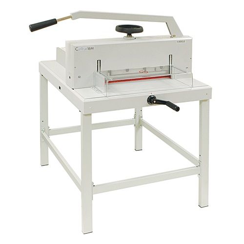 Formax Cut-True 16M 18.7" Manual Paper Cutter with a sturdy metal base and hand-operated lever for precise cutting.