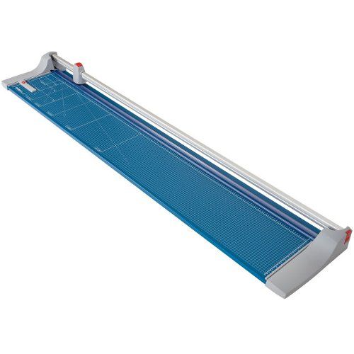 Dahle Model 472 Premium Rolling Trimmer - 72 Inch, a high-quality paper cutter with a long cutting surface and precision grid for accurate trimming of large materials.