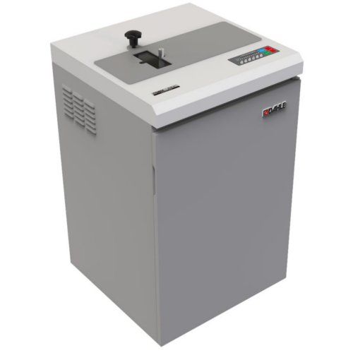 A Dahle PowerTEC 818 HD Hard Drive Punch designed for securely destroying hard drives with efficient punching technology.