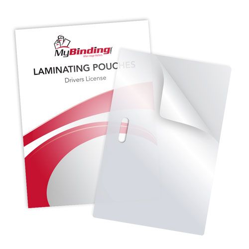 Clear Driver's License Pouches with Long Side Slot, designed for secure and durable lamination.