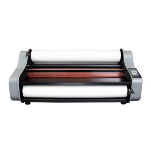 A Dry-Lam CL-27DX 27" Element Series Deluxe Roll Laminator, featuring two rollers for efficient lamination of large documents or materials.