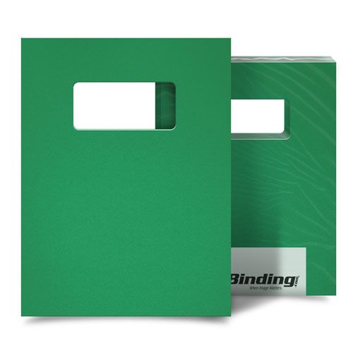 Emerald 55mil Sand Poly 9 Inch x 11 Inch Binding Covers with Windows - 10 Sets Image 1