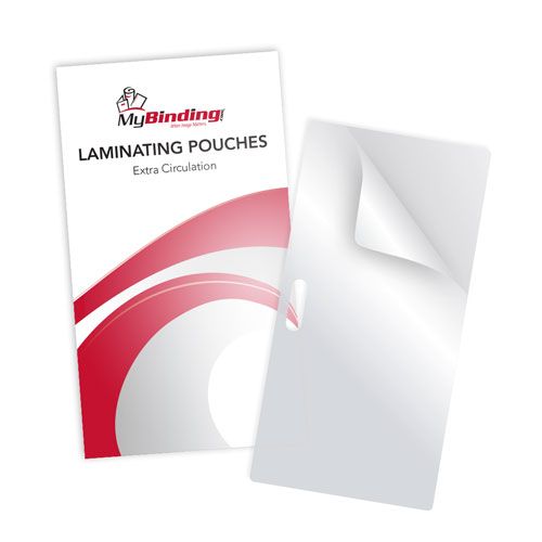 Extra Circulation Pouches with Long Side Slot featuring a clear, glossy finish and durable design for professional laminating results.