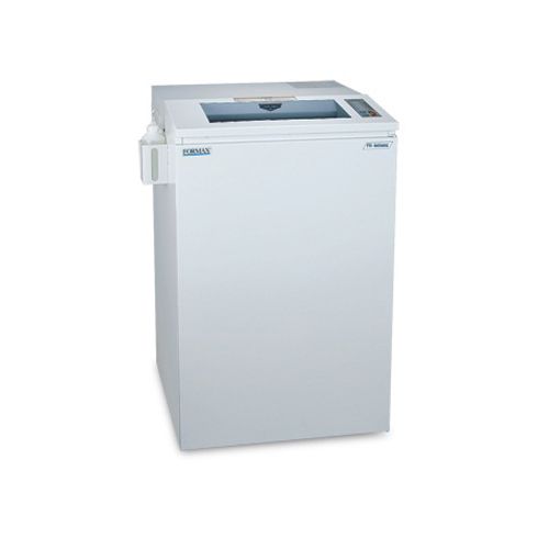 A white Formax FD 8650HS Level 6 Cross-Cut Paper Shredder designed for high-security shredding tasks.