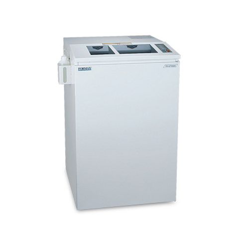 The Formax FD 8730HS Level 6 Cross-Cut Paper and Optical Media Shredder, a compact, high-security shredding machine designed for efficient destruction of sensitive documents and optical media.