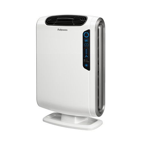 The Fellowes AeraMax DX55 Medium Room Air Purifier efficiently removes allergens, odors, and airborne particles, ensuring a healthier environment for medium-sized spaces.