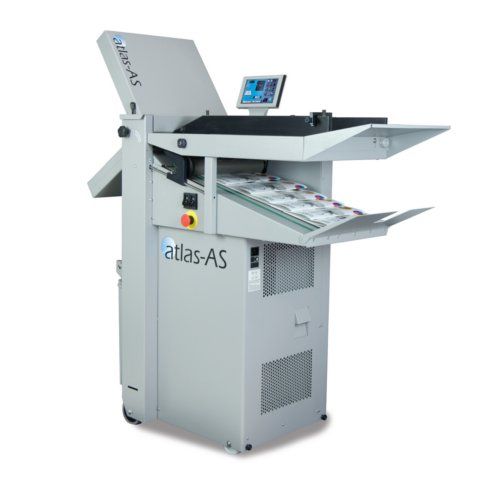 Formax ATLAS-AS Air-Feed Document Folder, a high-capacity, automated paper folding machine designed for efficient document processing.