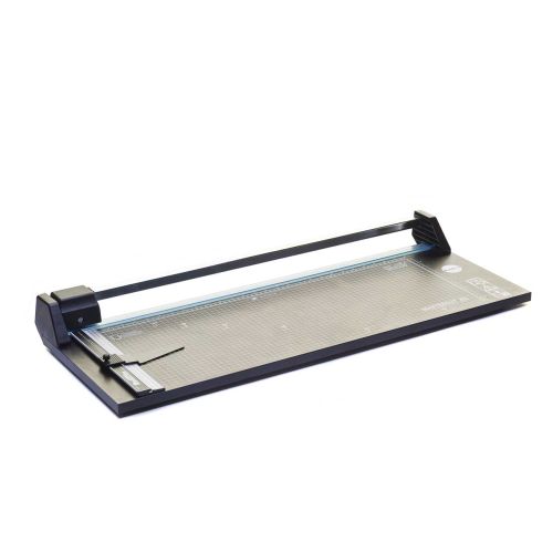 RotaTrim 26 3/4" MonoRail Rotary Cutter with a precise cutting guide and durable grid surface for accurate paper trimming.