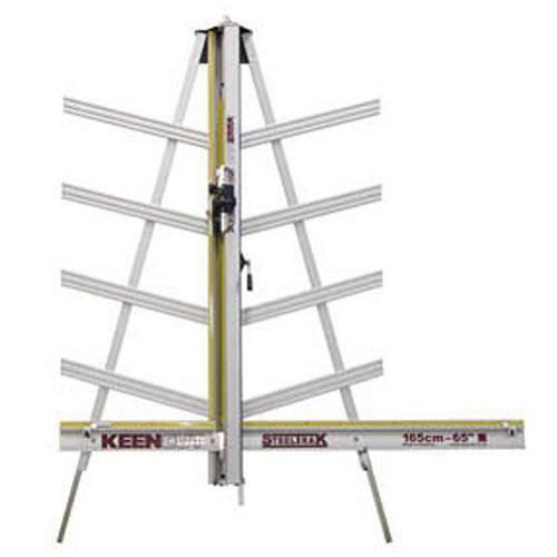 Keencut SteelTrak 65 Vertical Substrate Cutter with a sturdy aluminum frame and adjustable cutting guide for precision cutting of various materials.