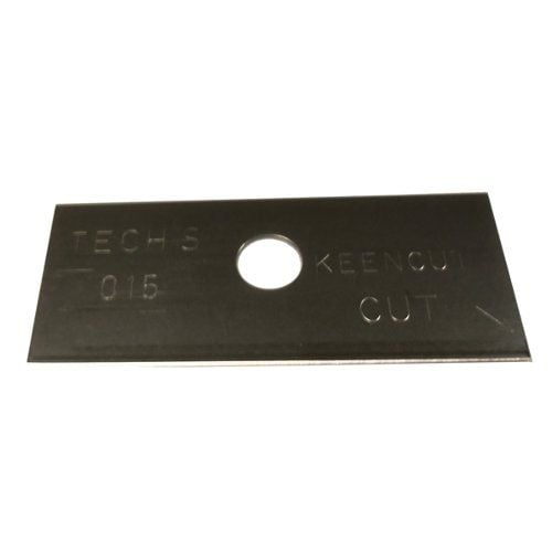 Keencut Tech S .015 Blades with a central hole, designed for precision cutting applications.