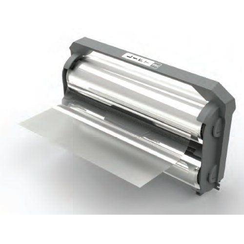 Close-up view of a GBC Foton 30 Laminating Cartridge, featuring the film roll and feed mechanism for use in automatic laminating machines.