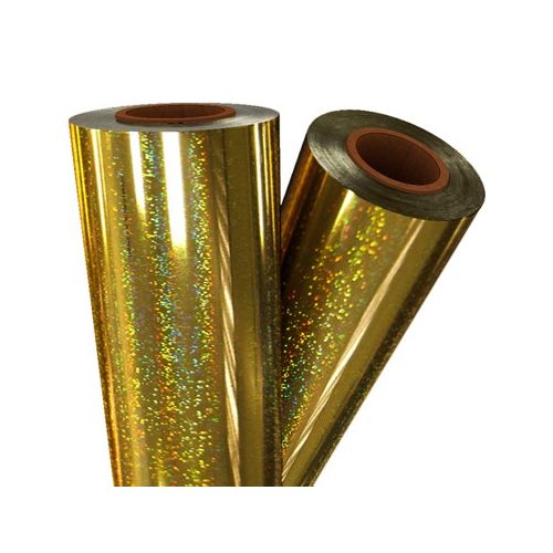 Gold Glitter 24" x 500' Laminating Foil Image 1