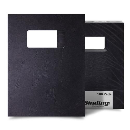 Black Grain 8.5 x 11 Letter Size Binding Covers - 100pk Image 1