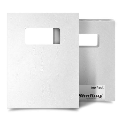 White Grain 8.5 x 11 Letter Size Covers With Windows Image 1