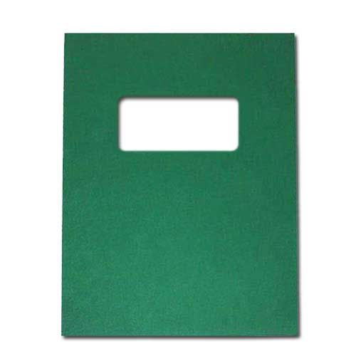 Green Leather Grain 8.75 Inch x 11.25 Inch Poly Covers With Windows (50 sets) Image 1