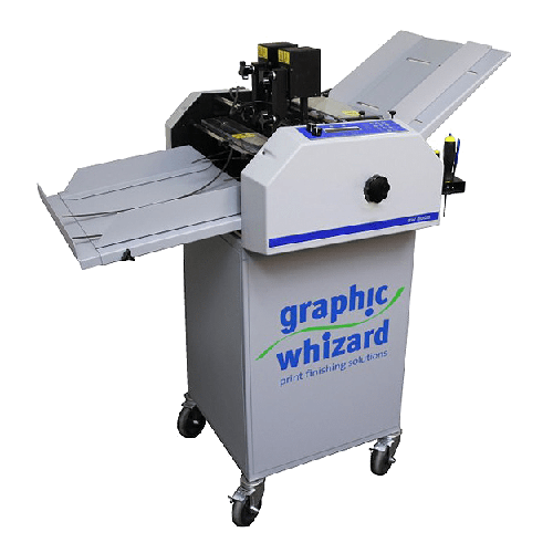 The Graphic Whizard GW 6000 Number/Perf/Score/Slit Machine, a professional print finishing machine designed for numbering, perforating, scoring, and slitting tasks.