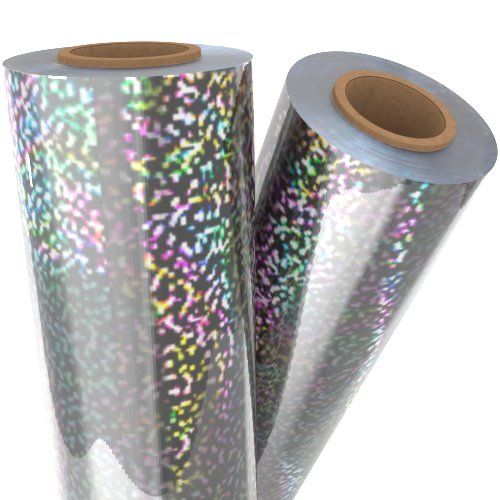 Sparkle Silver Holographic 12" x 100' Laminating Foil Image 1