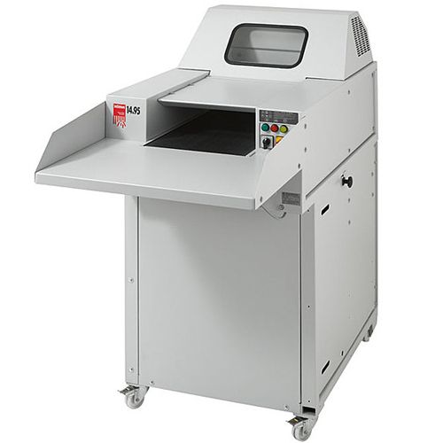 The Intimus S14.95 6mm x 50mm Industrial Cross Cut Shredder, a high-capacity shredding machine designed for industrial use.
