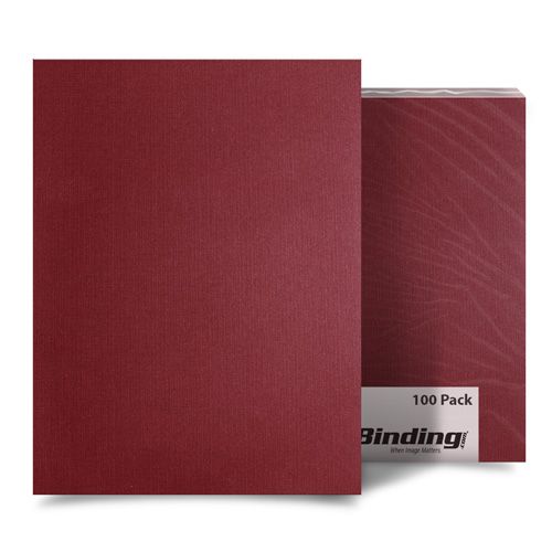 Maroon Linen 8.5 Inch x 11 Inch Letter Size Covers - 100pk Image 1