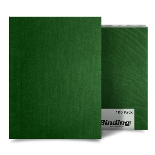 Dark Green Linen A3 Size Binding Covers - 100pk Image 1