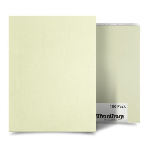 A 100-pack of Ivory Linen Binding Covers, featuring a textured, soft ivory color.
