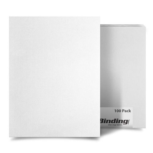 White Linen 11" x 17" Binding Covers in a 100 pack, featuring a textured, professional finish.