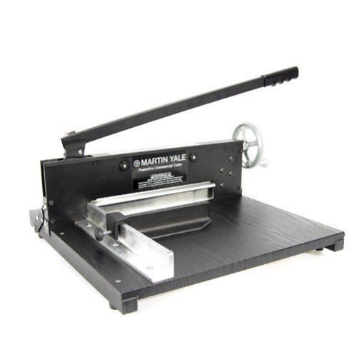 A Martin Yale 7000E 12" Commercial Stack Cutter, a heavy-duty paper cutter designed for precision cutting of large stacks of paper.