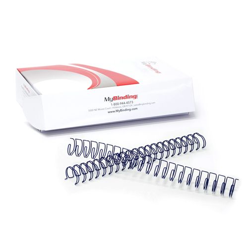 Navy 1/2 Inch 3:1 Pitch Twin Loop Wire - 100pk Image 1