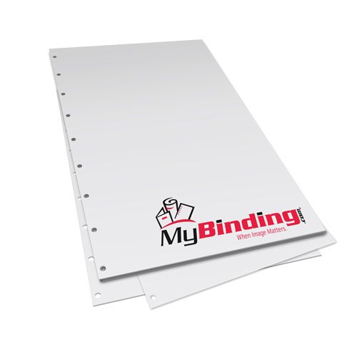 8.5" x 5.5" 24lb Velobind 9 Hole Pre-Punched Binding Paper - 250 Sheets Image 1
