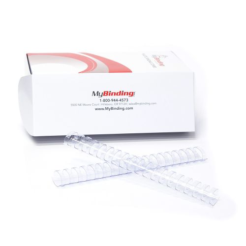 1-1/2 Inch Clear Plastic Binding Combs - 50pk Image 1