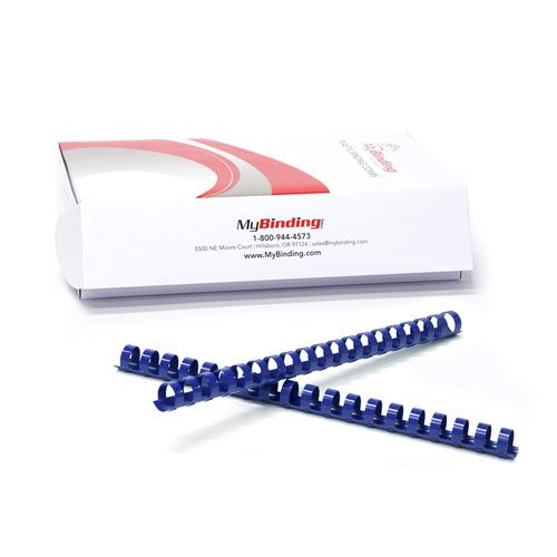 1 Inch Royal Blue Plastic Binding Combs - 50pk Image 1