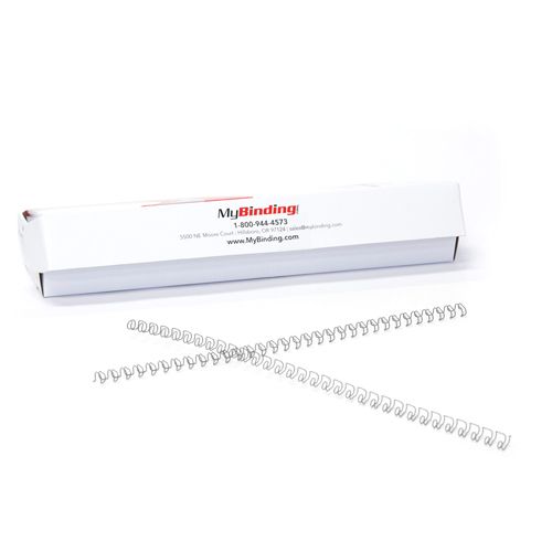 Silver 1/4" 3:1 Pitch Twin Loop Wire - 100pk Image - 1