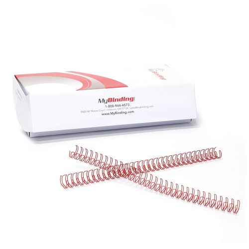 Red 9/16 Inch 3:1 Pitch Twin Loop Wire - 50pk Image 6