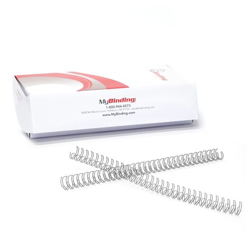 Silver 7/16 Inch 3:1 Pitch Twin Loop Wire - 100pk Image 6