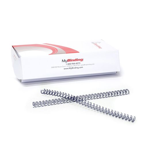 Navy 1/4 Inch 3:1 Pitch Twin Loop Wire - 100pk Image 1