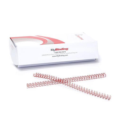 Red 5/16 Inch 3:1 Pitch Twin Loop Wire - 100pk Image 6
